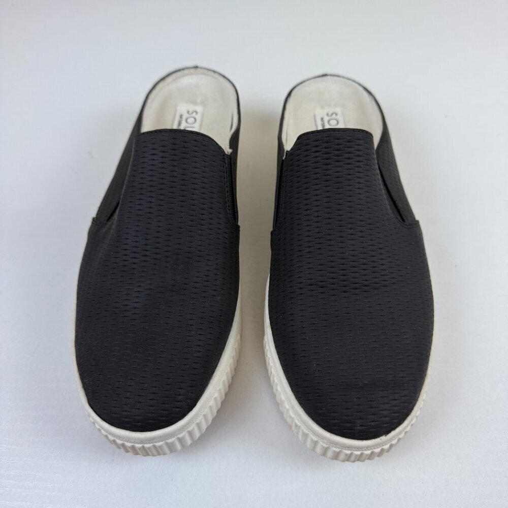 Soul Naturalizer Faux Fur Lined Black Slip On Mules